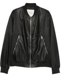 Yes London - Leather-Panelled Bomber Jacket - Lyst