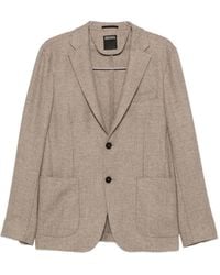 ZEGNA - Herringbone-Pattern Wool-Blend Jacket - Lyst