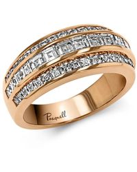 Pragnell - 18Kt Roségouden Manhattan Ring Met Diamant - Lyst