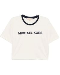 Michael Kors - Logo-Embroidered T-Shirt - Lyst