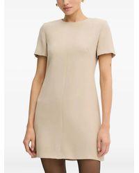 BOSS - Short-Sleeve Shift Mini Dress - Lyst