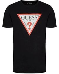 Guess - Logo-Print Cotton T-Shirt - Lyst