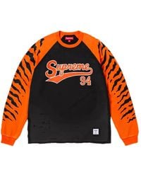 Supreme - Tiger-Print Long-Sleeves T-Shirt - Lyst