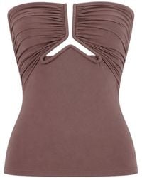 Rick Owens - Top Fruncido Con Aberturas - Lyst