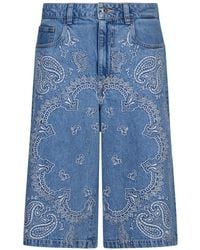 Liu Jo - Denim Shorts With Embroidery - Lyst