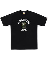 A Bathing Ape - Glitch Woodland Camo College T-Shirt - Lyst