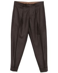Berwich - Pleated Wool Trousers - Lyst