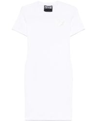 Versace Jeans Couture - Logo-Print Mini Dress - Lyst