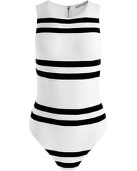 Alice + Olivia - Rothy Striped-Pattern Sleeveless Bodysuit - Lyst