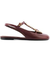 Etro - Crystal-Embellished Sling-Back Pumps - Lyst