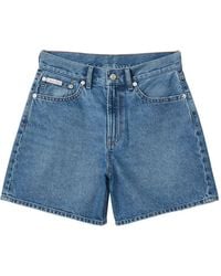 Calvin Klein - Logo-Patch Denim Shorts - Lyst