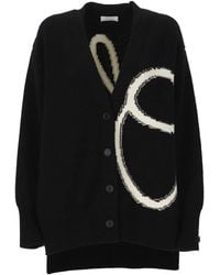 Off-White c/o Virgil Abloh - Logo-Intarsia Wool Cardigan - Lyst