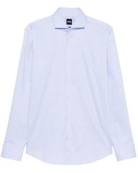 BOSS - Micro-Pattern Long-Sleeve Shirt - Lyst