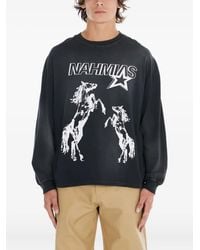 NAHMIAS - Horses-Print Long-Sleeve T-Shirt - Lyst