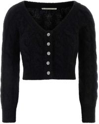 Alessandra Rich - Stretch Mohair Blend Cardigan - Lyst