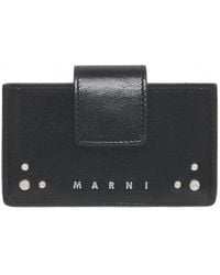 Marni - Stud-Embellished Gusseted Cardholder - Lyst
