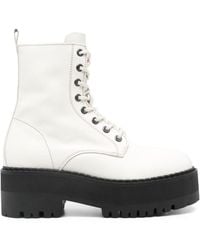 Tommy Hilfiger - 60mm Zip-up Leather Ankle Boots - Lyst