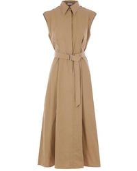 Brunello Cucinelli - Robe-Chemise En Coton Mélangé - Lyst