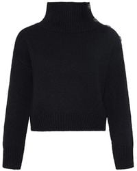 Yves Salomon - Button-Shoulder Oversized Sweater - Lyst