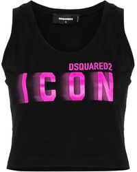 DSquared² - Trägershirt mit Logo-Print - Lyst