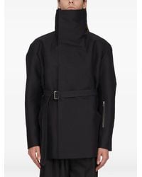 Rick Owens - Dracucaban Funnel-Neck Belted Jacket - Lyst