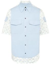 Marine Serre - Contrasted Moon Short Sleeve Shirt - Lyst
