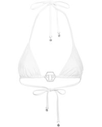 Philipp Plein - Crystal Hexagon Triangle Bikini Top - Lyst