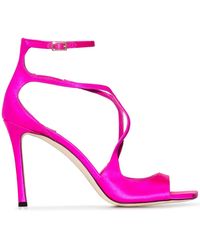 Jimmy Choo - Sandales Azia 95 en satin - Lyst