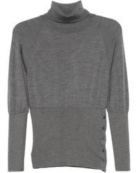 Simone Rocha - Getailleerde Top Met Hoge Hals - Lyst