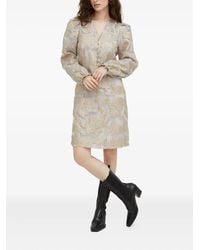 Bruuns Bazaar - Puff-Sleeve Button-Fastening Mini Dress - Lyst