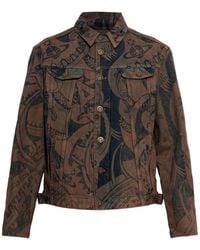 Vivienne Westwood - Stormrider Graphic-Print Denim Jacket - Lyst