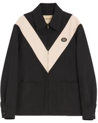 Valentino Garavani - Logo-Patch Overshirt - Lyst