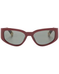 Jacquemus - Sonnenbrille Mit Eckigem Gestell - Lyst