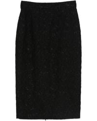 N°21 - Falda De Tubo Con Motivo Floral - Lyst
