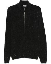Canali - Speckled Zip-Up Cardigan - Lyst
