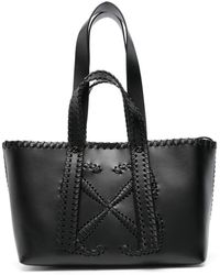 Off-White c/o Virgil Abloh - Arrows-stitch Leather Tote Bag - Lyst