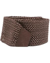 Antonelli - Woven leather-appliqued belt - Lyst