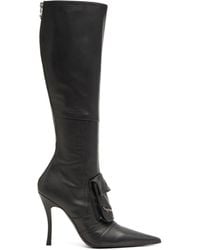 DIESEL - D-Venus Pocket Leather Knee-High Boots - Lyst