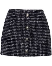 Alessandra Rich - Metallic Tweed Rok - Lyst