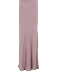 FEDERICA TOSI - Crepe-De-Chine Midi Skirt - Lyst