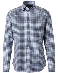 Canali - Cotton Plaid Shirt - Lyst