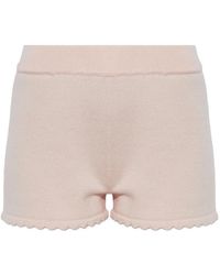 Posse - Maisie Scalloped Wool Shorts - Lyst