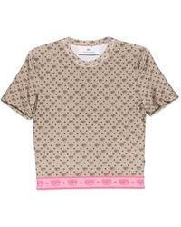 Chiara Ferragni - Eyelike-Print Cropped T-Shirt - Lyst