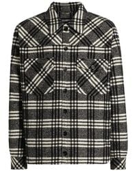Dolce & Gabbana - Check Wool Blend Shirt Jacket - Lyst
