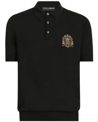 Dolce & Gabbana - Virgin Wool Polo Shirt - Lyst