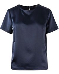 Max Mara - Haut En Satin À Ouverture Goutte D'Eau - Lyst