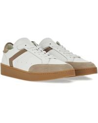 Canali - Leather-Suede Sneakers - Lyst