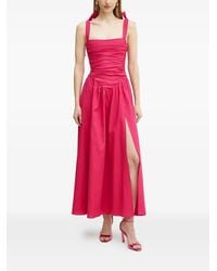 Bardot - Mirelle Tie-Strap Ruched Maxi Dress - Lyst