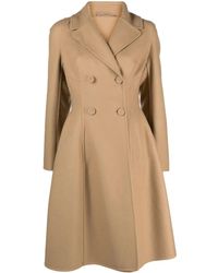 Ermanno Scervino - A-Line Double-Breasted Wool Coat - Lyst