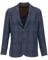 Barba Napoli - Easy Geruite Blazer - Lyst